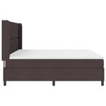 Lit à ressort vidaXL avec matelas et LED Marron foncé 200x200 cm Tissu
