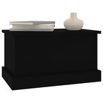 vidaXL Boîte de rangement noir 50x30x28 cm bois d'ingénierie