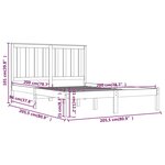 vidaXL Cadre de lit Marron miel Bois de pin massif 200x200 cm