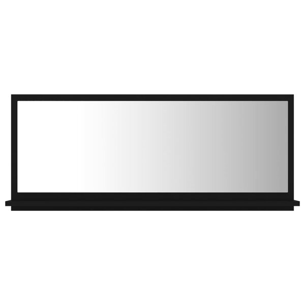 vidaXL Miroir de salle de bain Noir 90x10 5x37 cm Aggloméré