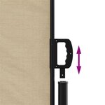 vidaXL Auvent latéral rétractable beige 200x500 cm