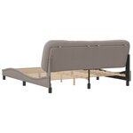 vidaXL Cadre de lit sans matelas taupe 180x200 cm tissu