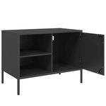 vidaXL Meubles TV 2 Pièces noir 68x39x50 5 cm acier