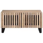 vidaXL Table basse blanc 80x51x40 cm bois de manguier massif