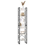 vidaXL Étagère de rangement Blanc 60x30x210 cm Bois de pin massif