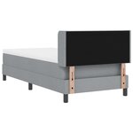Lit à ressorts vidaXL avec matelas Gris clair 100x200 cm Tissu