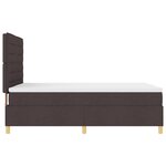 vidaXL Lit avec sommier brun foncé 140x190 cm Tissu