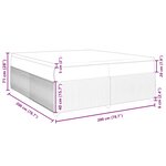 vidaXL Sommier à lattes de lit avec matelas Rose 200x200 cm Velours