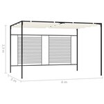 vidaXL Belvédère avec auvent rétractable 3x4x2 3 m Crème 180 g/m²