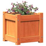 vidaXL Jardinières 2 Pièces cire marron bois de pin massif