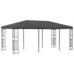 vidaXL Belvédère 3x6 m Anthracite Tissu