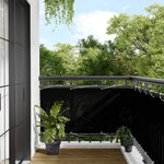 vidaXL Écran de balcon noir 75x800 cm 100  polyester oxford