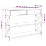 vidaXL Table console chêne sonoma 100x28x75 cm bois d'ingénierie