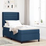 Lit Box Spring vidaXL avec Matelas et LED Bleue 100x200 cm en Tissu