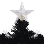 vidaXL Sapin de Noël et flocons de neige LED Noir 240 cm Fibre optique