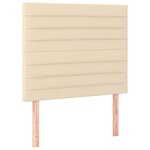 vidaXL Têtes de lit 2 Pièces Crème 80x5x78/88 cm Tissu