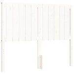 vidaXL Cadre de lit sans matelas blanc bois massif