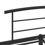 vidaXL Cadre de lit sans matelas noir métal 180x200 cm