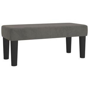 vidaXL Banc Gris foncé 70x30x30 cm Velours