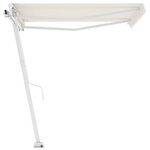 vidaXL Auvent manuel rétractable sur pied 300x250 cm Crème
