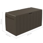 vidaXL Boîte à coussins Marron 117x45 5x57 5 cm 270 L