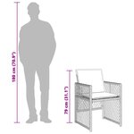 vidaXL Ensemble à manger de jardin 5 Pièces et coussins marron poly rotin