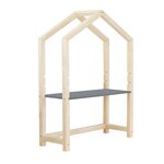 Bureau enfant cabane STOLLY verni et gris