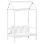 vidaXL Ensemble de lit de jour et de banc avec toit sans matelas blanc