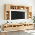 vidaXL Meubles TV muraux lumières LED 2 Pièces chêne sonoma 60x30x40 cm