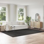 Tapis shaggy vidaXL avec fond en latex gris foncé 240x340 cm