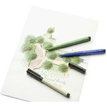 Feutre encre de chine pitt artist pen pointe pinceau noir x 10 faber-castell