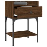 vidaXL Tables de chevet 2Pièces chêne brun 40 5x31x60cm bois d’ingénierie