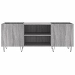 vidaXL Armoire à disques sonoma gris 121x38x48 cm bois d'ingénierie