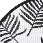 vidaXL Tapis d'extérieur blanc et noir Ø160 cm PP