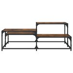 vidaXL Table basse chêne fumé 107x107x40 cm bois d'ingénierie