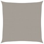 vidaXL Voile d'ombrage 160 g/m² carré gris clair 6x6 m PEHD