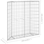 vidaXL Lit surélevé à gabion en trapèze Acier galvanisé 100x20x100 cm