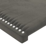vidaXL Tête de lit à LED Gris foncé 83x16x78/88 cm Velours