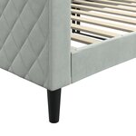 vidaXL Lit de repos sans matelas gris clair 90x200 cm velours