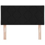 Tête de lit vidaXL Design Blocs Diamants Noir 100 cm Tissu
