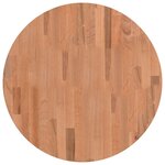 vidaXL Dessus de table Ø60x2 5 cm rond bois massif de hêtre