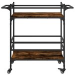 vidaXL Chariot de cuisine chêne fumé 82x40x78 5 cm bois d'ingénierie