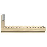 vidaXL Cadre de lit avec LED sans matelas chêne sonoma 90x200 cm