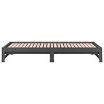 vidaXL Lit coulissant sans matelas gris 2x(90x200) cm