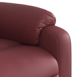vidaXL Fauteuil inclinable Rouge bordeaux Similicuir