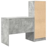 vidaXL Bureau avec rangement en bois d'ingénierie gris béton