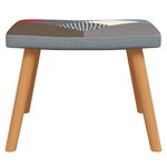 vidaXL Chaise à bascule avec tabouret Patchwork Tissu