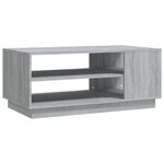 vidaXL Table basse sonoma gris 102x55x43 cm bois d'ingénierie