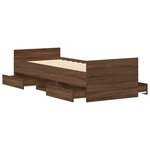 vidaXL Cadre de lit sans matelas chêne marron 90x190 cm