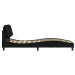 vidaXL Cadre de lit avec LED sans matelas noir 90x190 cm tissu